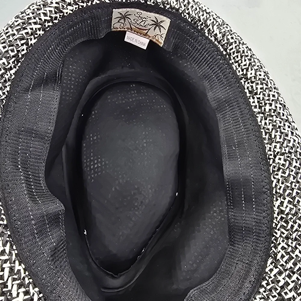 Sun N Sand Fedora Hat Unisex OS Multicolor Woven Premium Classic Two Tone Cap